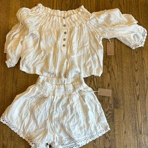 Surf Gypsy White short set size Small